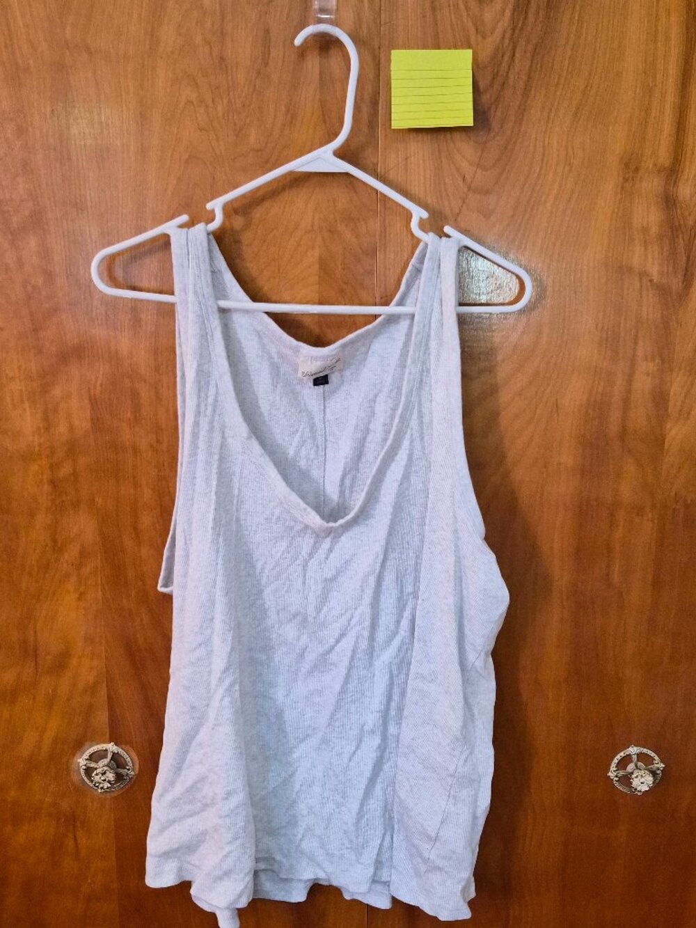 Universal Thread Gray Ribbed Tank Top | Women's 4X | Soft Casual Sleeveless Basi